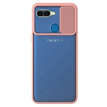 Microsonic Oppo A12 Kılıf Slide Camera Lens Protection Rose Gold