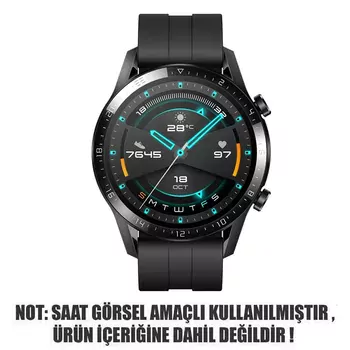 Microsonic Huawei Watch 5 46mm Kordon, Silicone RapidBands Siyah