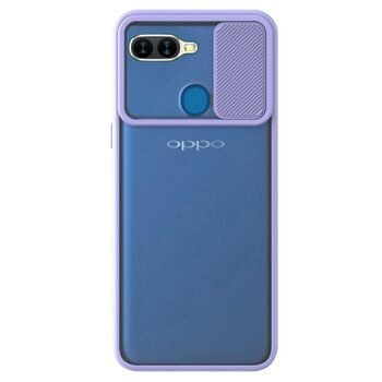 Microsonic Oppo A12 Kılıf Slide Camera Lens Protection Lila