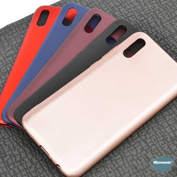 Microsonic Samsung Galaxy A02 Kılıf Matte Silicone Rose Gold