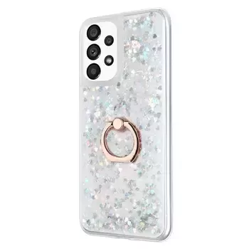 Microsonic Samsung Galaxy A33 5G Kılıf Glitter Liquid Holder Gümüş