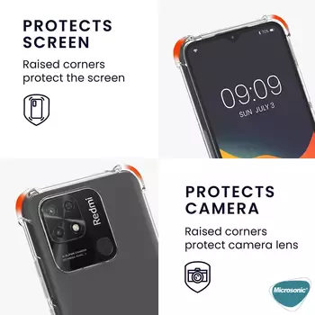 Microsonic Xiaomi Poco C40 Kılıf Anti Shock Silikon Şeffaf