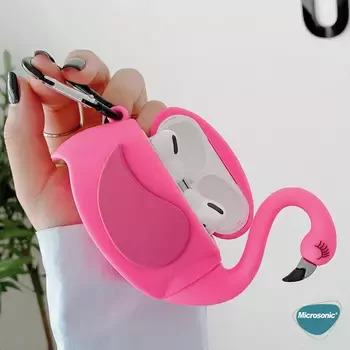 Microsonic Apple AirPods 1. Nesil / 2. Nesil Kılıf Flamingo