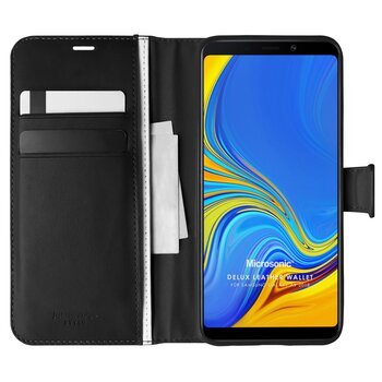 Microsonic Samsung Galaxy A9 2018 Kılıf Delux Leather Wallet Siyah