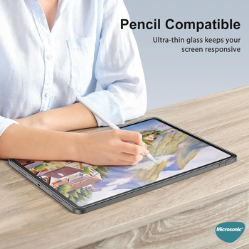 Microsonic Apple iPad Pro 11 2025 (A3357-A3358) Tempered Glass Cam Ekran Koruyucu