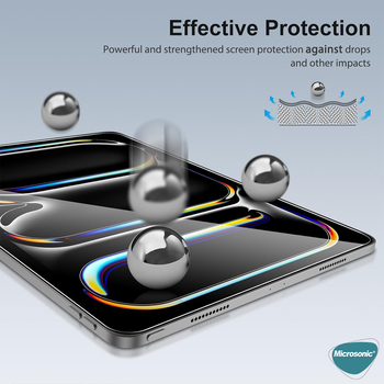 Microsonic Apple iPad Pro 11 2025 (A3357-A3358) Tempered Glass Cam Ekran Koruyucu