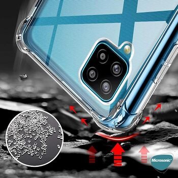 Microsonic Samsung Galaxy M22 Kılıf Anti Shock Silikon Şeffaf