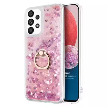 Microsonic Samsung Galaxy A13 4G Kılıf Glitter Liquid Holder Pembe