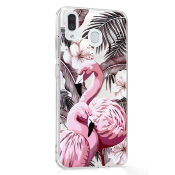 Microsonic Samsung Galaxy A20 Desenli Kılıf Flamingo