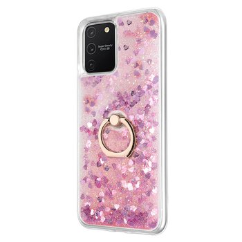 Microsonic Samsung Galaxy S10 Lite Kılıf Glitter Liquid Holder Pembe