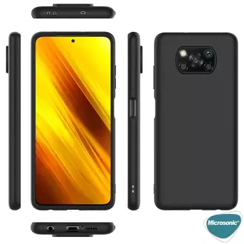 Microsonic Matte Silicone Xiaomi Poco X3 Pro Kılıf Mavi