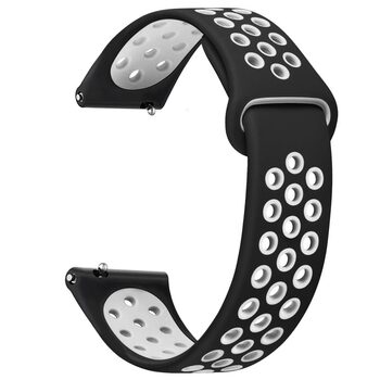 Microsonic Huawei Watch Ultimate 2 Rainbow Gently Band Kordon Siyah Beyaz