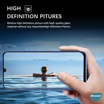 Microsonic Oppo Reno 3 Tam Kaplayan Temperli Cam Ekran Koruyucu Siyah