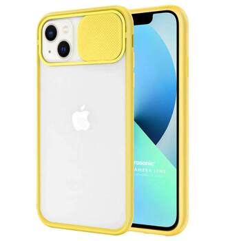 Microsonic Apple iPhone 13 Mini Kılıf Slide Camera Lens Protection Sarı