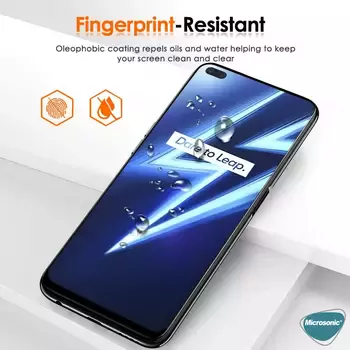 Microsonic Realme 6 Pro Tam Kaplayan Temperli Cam Ekran Koruyucu Siyah