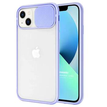 Microsonic Apple iPhone 13 Mini Kılıf Slide Camera Lens Protection Lila