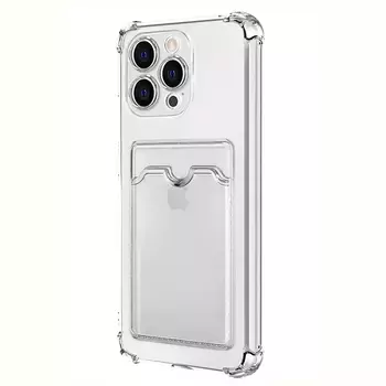 Microsonic Apple iPhone 14 Pro Card Slot Shock Kılıf Şeffaf