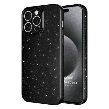 Microsonic Apple iPhone 15 Pro Kılıf Grand Stardust Siyah