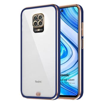 Microsonic Xiaomi Redmi Note 9 Pro Max Kılıf Laser Plated Soft Lacivert