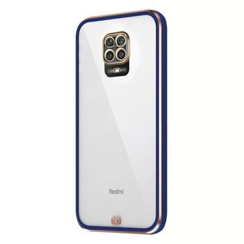 Microsonic Xiaomi Redmi Note 9 Pro Kılıf Laser Plated Soft Lacivert