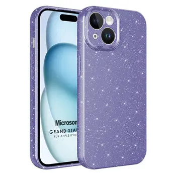 Microsonic Apple iPhone 15 Plus Kılıf Grand Stardust Mor