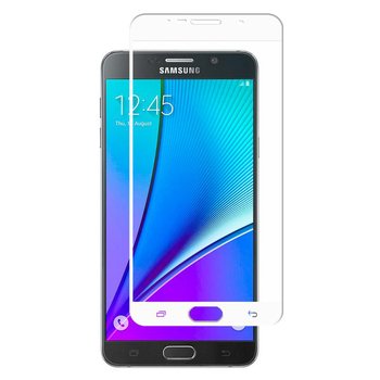 Microsonic Samsung Galaxy Note 5 Kavisli Temperli Cam Ekran Koruyucu Film Beyaz