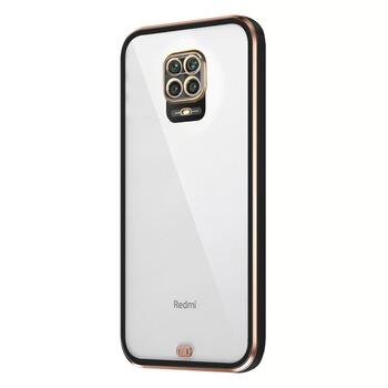 Microsonic Xiaomi Redmi Note 9S Kılıf Laser Plated Soft Siyah