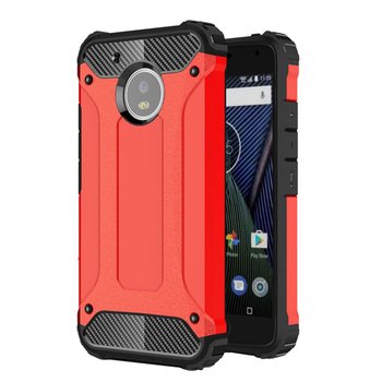 Microsonic Motorola Moto G5 Kılıf Rugged Armor Kırmızı