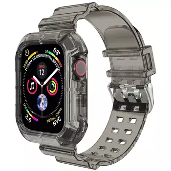 Microsonic Apple Watch Ultra Kordon Transparent Clear Band Siyah