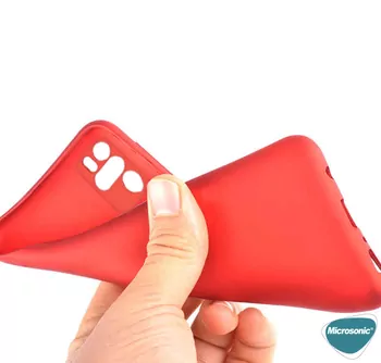 Microsonic Matte Silicone Omix X300 Kılıf Kırmızı