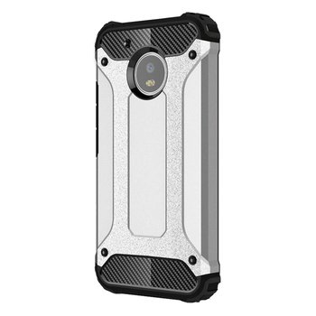 Microsonic Motorola Moto G5 Kılıf Rugged Armor Gümüş