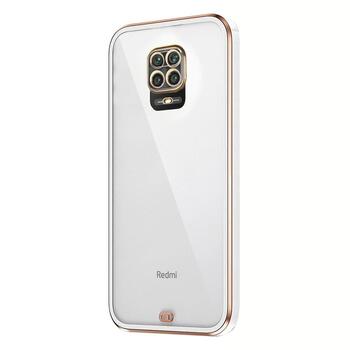 Microsonic Xiaomi Redmi Note 9S Kılıf Laser Plated Soft Beyaz