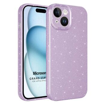 Microsonic Apple iPhone 15 Kılıf Grand Stardust Lila