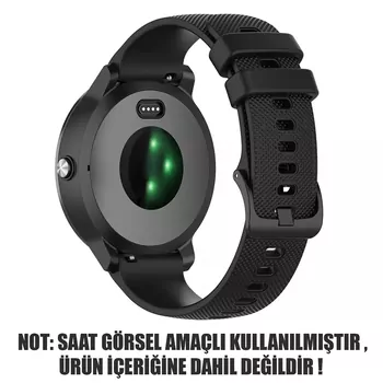 Microsonic Huawei Watch 5 42mm Kordon, Silicone Sport Band Siyah