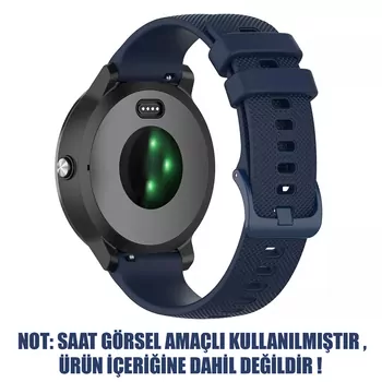 Microsonic Huawei Watch 5 42mm Kordon, Silicone Sport Band Lacivert