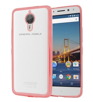 Microsonic General Mobile GM5 Plus Kılıf Skyfall Transparent Clear Rose Gold