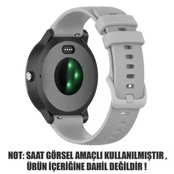 Microsonic Huawei Watch 5 42mm Kordon, Silicone Sport Band Gri