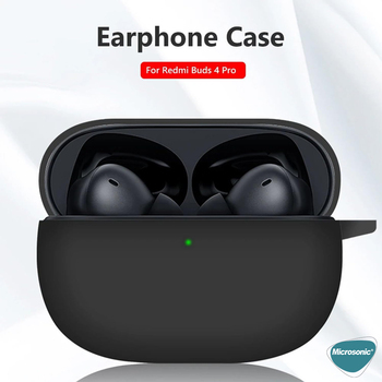 Microsonic Xiaomi Redmi Buds 8 Pro Kılıf Askılı Mat Silikon Mavi
