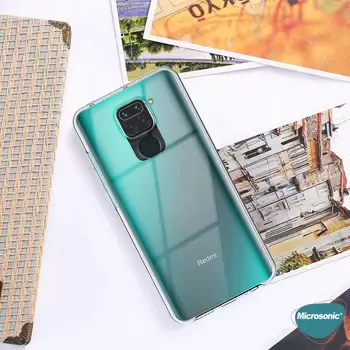 Microsonic Xiaomi Redmi Note 9 Kılıf Komple Gövde Koruyucu Şeffaf