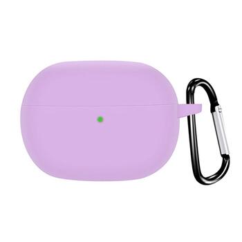 Microsonic Xiaomi Redmi Buds 8 Pro Kılıf Askılı Mat Silikon Lila