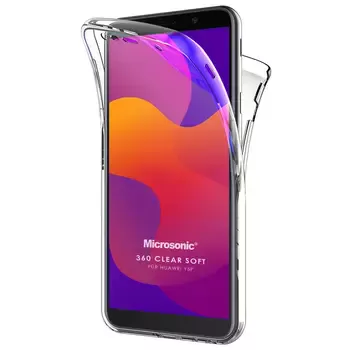 Microsonic Huawei Y5P Kılıf Komple Gövde Koruyucu Şeffaf