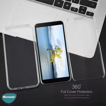 Microsonic Huawei Y5P Kılıf Komple Gövde Koruyucu Şeffaf