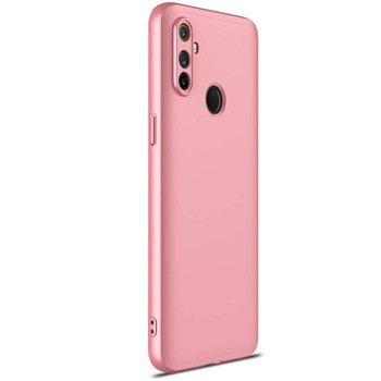 Microsonic Realme C3 Kılıf Double Dip 360 Protective AYS Rose Gold