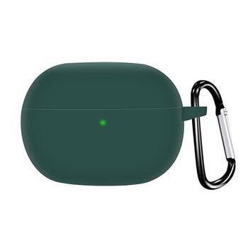 Microsonic Xiaomi Redmi Buds 8 Pro Kılıf Askılı Mat Silikon Koyu Yeşil