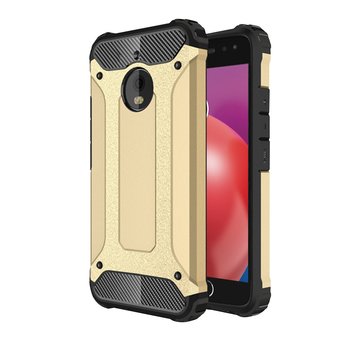 Microsonic Motorola Moto E4 Kılıf Rugged Armor Gold