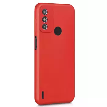 Microsonic Matte Silicone TECNO Spark 6 Go Kılıf Kırmızı