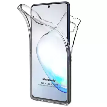 Microsonic Samsung Galaxy Note 20 Kılıf Komple Gövde Koruyucu Şeffaf