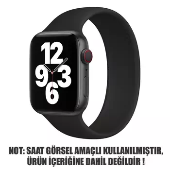 Microsonic Apple Watch Ultra Kordon, (Medium Size, 145mm) New Solo Loop Siyah