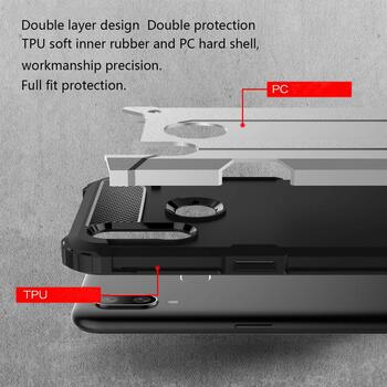 Microsonic Samsung Galaxy A10S Kılıf Rugged Armor Gümüş