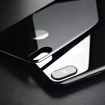 Microsonic Apple iPhone XS Arka Tam Kaplayan Temperli Cam Koruyucu Siyah